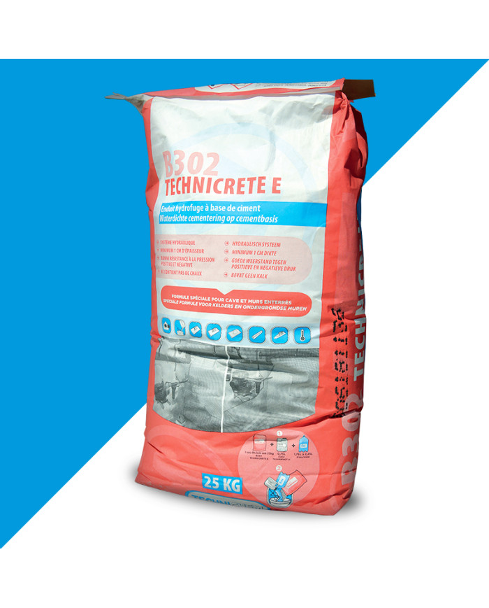 TECHNICRETE E FIBRÉ – Cimentage pour l’étanchéité parfaite des caves, citernes, piscines
